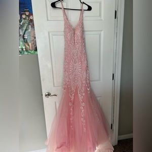 Light pink prom dress. Still in great condition and has only been worn once